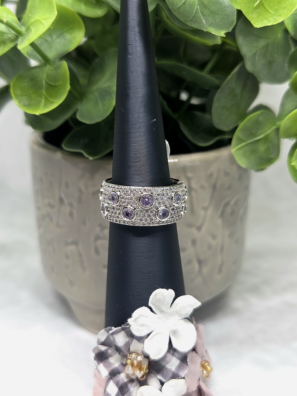 BP Lavender Topaz Multi-Stone Pavé Band
